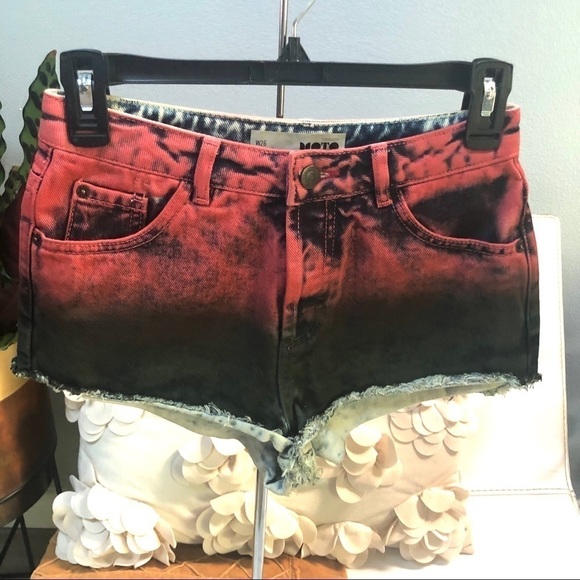 Tie Dye Topshop Cut  Of Shorts - Picture 1 of 7